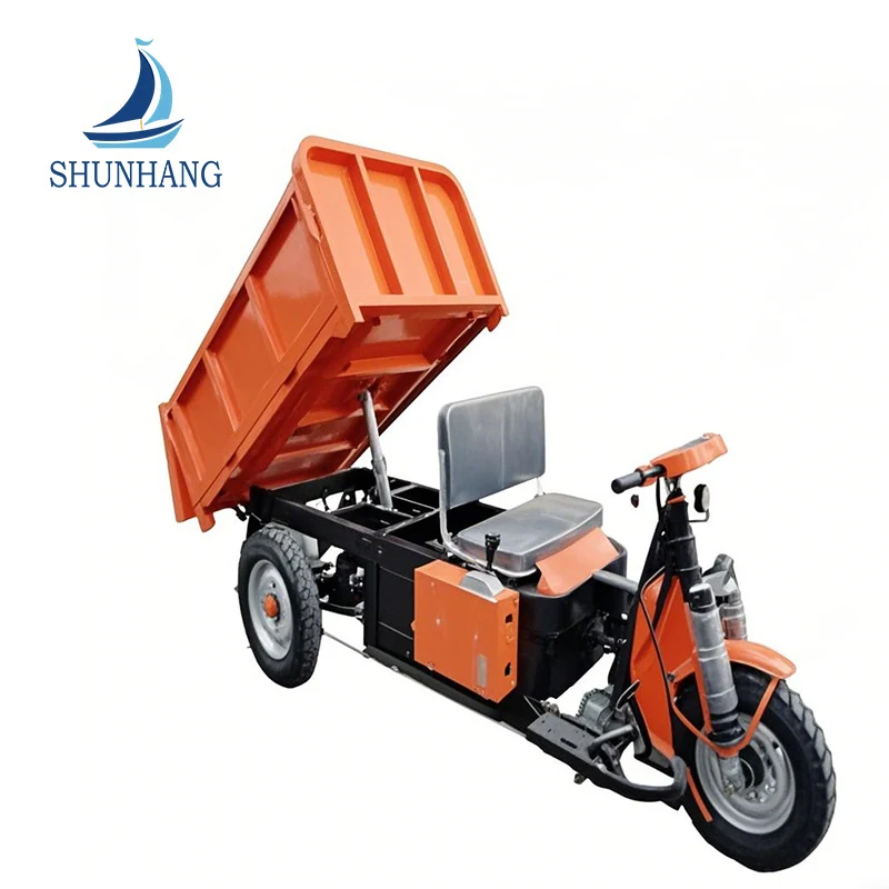 Load Bearing 1.5 Tons 72v Battery Engineering Tricycle