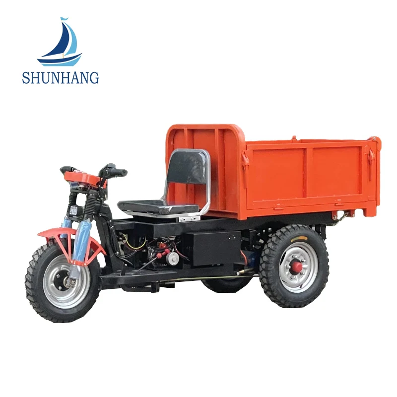 Load Bearing 2 Tons 72v Battery Engineering Tricycle